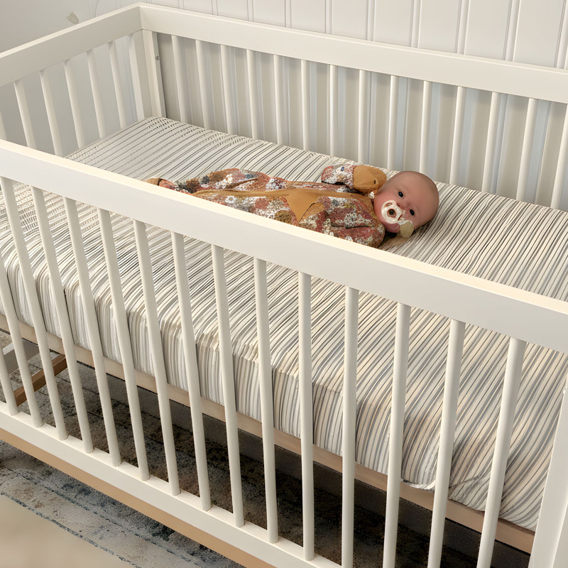 Soho 3-in-1 Convertible Crib, White/Natural