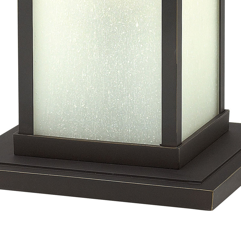 Manhattan 1-Light Pier Mount Light, Etched Seedy Glass, No