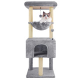 Durable Cat Tree With Faux Fur, Jute Scratching Posts, Condo, Hammock & Top Platform - Ideal For Indoor Cats Of All Sizes