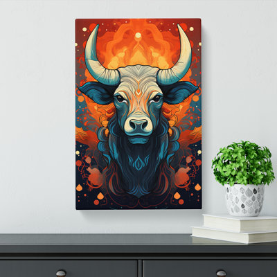 Taurus Zodiac Colour Field No.2 - Wrapped Canvas