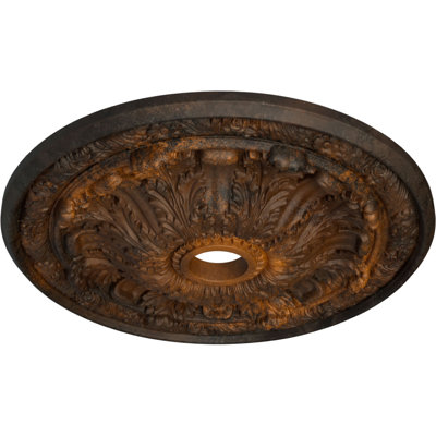 Endurathane Flagstone Ceiling Medallion, 30"OD x 3 7/8"ID x 3 1/4"P (Fits Canopies up to 3 7/8")
