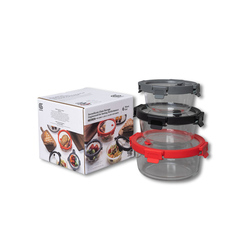 Genicook Glass 3 Container Food Storage Set