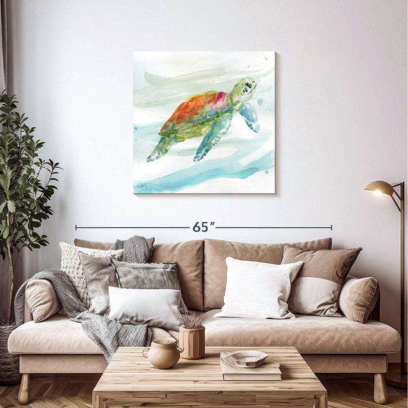 Brampt Turtle Tropics I, 36" H x 36" W