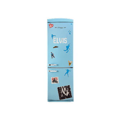Unique Appliances Elvis Classic Retro 12 Cu Ft Bottom Mount Refrigerator In Blue Hawaii