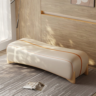 Banc rembourré en cuir