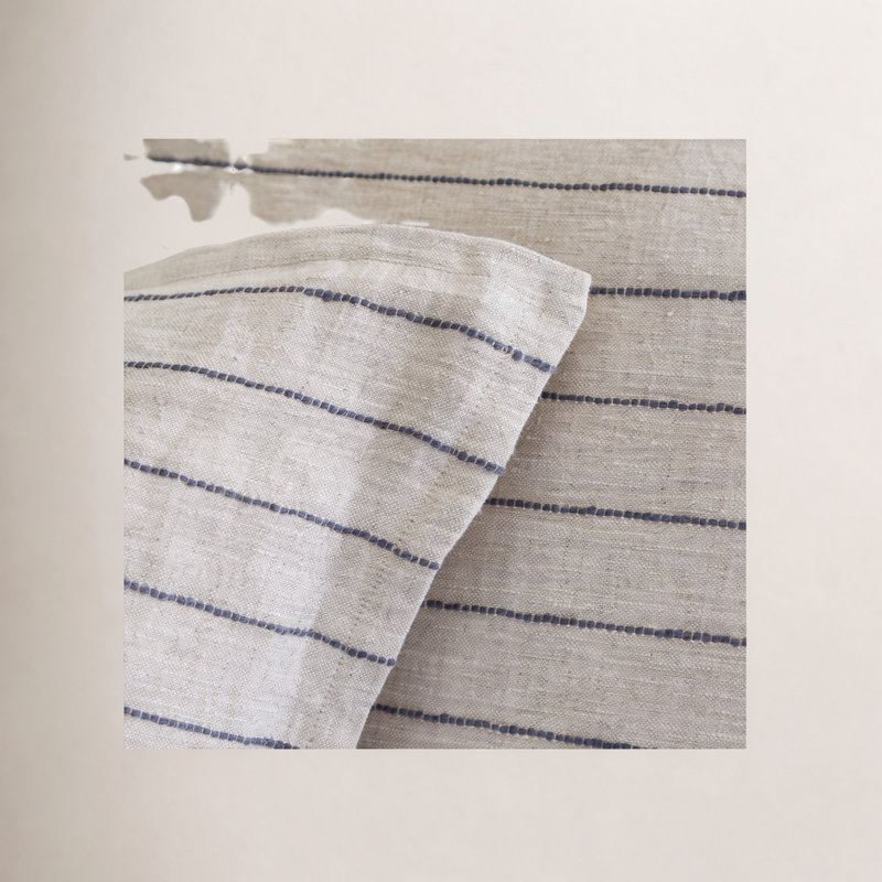 Housse de couette Blake, Roi, Lin / minuit