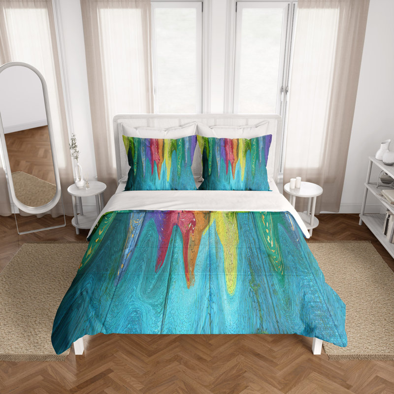 Abstract Duvet Cover, King Duvet Cover + 2 King Shams