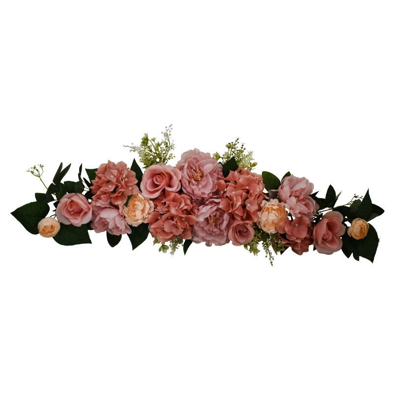 Ornement en hortensia pivoine rose 32 po, Mauve