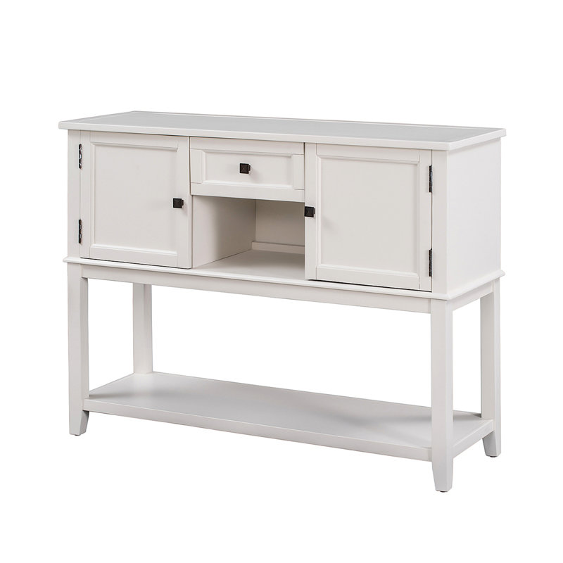 Console avec tiroirs, Blanc