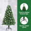 vidaXL Artificial Christmas Tree with 300 LEDs with Stand Green-1519950557