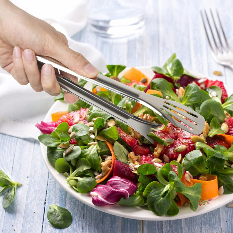 6-pack Stainless Steel Serving Tongs