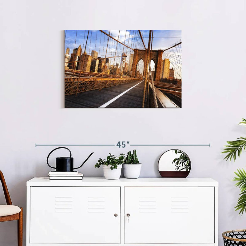 Ravi célèbre pont de Brooklyn, NY, H 20 po x l 30 po