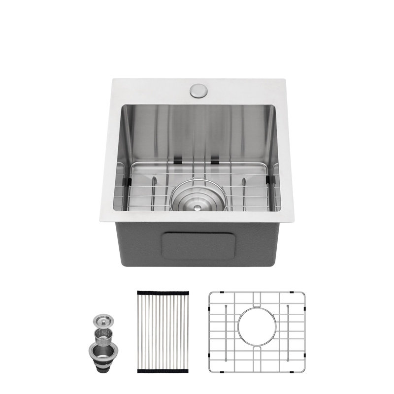 Drop-in Single Bowl Stainless Steel Kitchen Sink