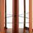 Lighted Corner Glass Cabinet, Dark Oak , Two - Section Design, Adjustable Shelving, Toppling, For Collectible Display In Living Room Unit, Suitable Cherry Or Inspired Spaces