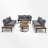 Acacia 6 - Person Modular Patio Conversation Set with Cushions-1028064281