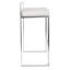 Tabouret de bar empilable contemporain en similicuir blanc Fuji par Lumisource - ensemble de 2-1435908834