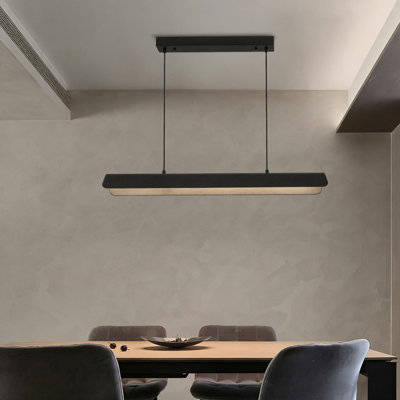 Modern Minimalist Kitchen Island V Fold Linear Pendant Light