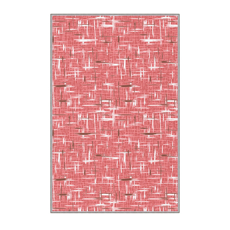 Elegant 3D Printed Area Rug, 4.6 x 7.2 ft | 100% Polyester, 0.31 in Pile Height, Antibacterial | Non-Slip PVC Felt Dot Underside, Machine Washable, Perfect for Living Room or Bedroom, Durable & Stylish Design