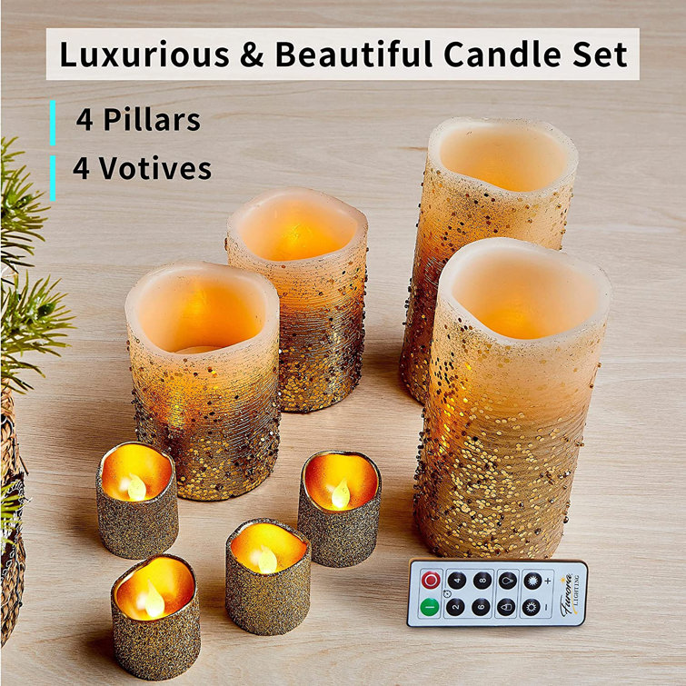 8 Piece Flash Unscented Flameless Candle Set Orren Ellis