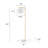 Hogle 62.2" Brass Arched Floor Lamp 