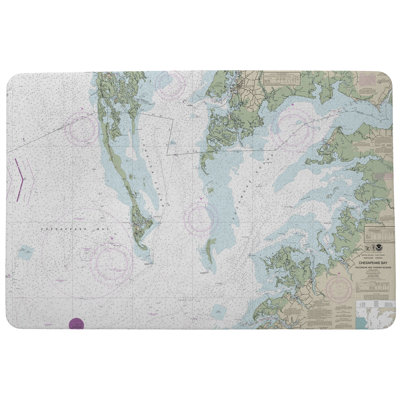 Tapis de porte antidérapant Chesapeake Bay - Pocomoke and Tangier Sounds