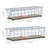 2-Piece White Metal Storage Baskets Bin