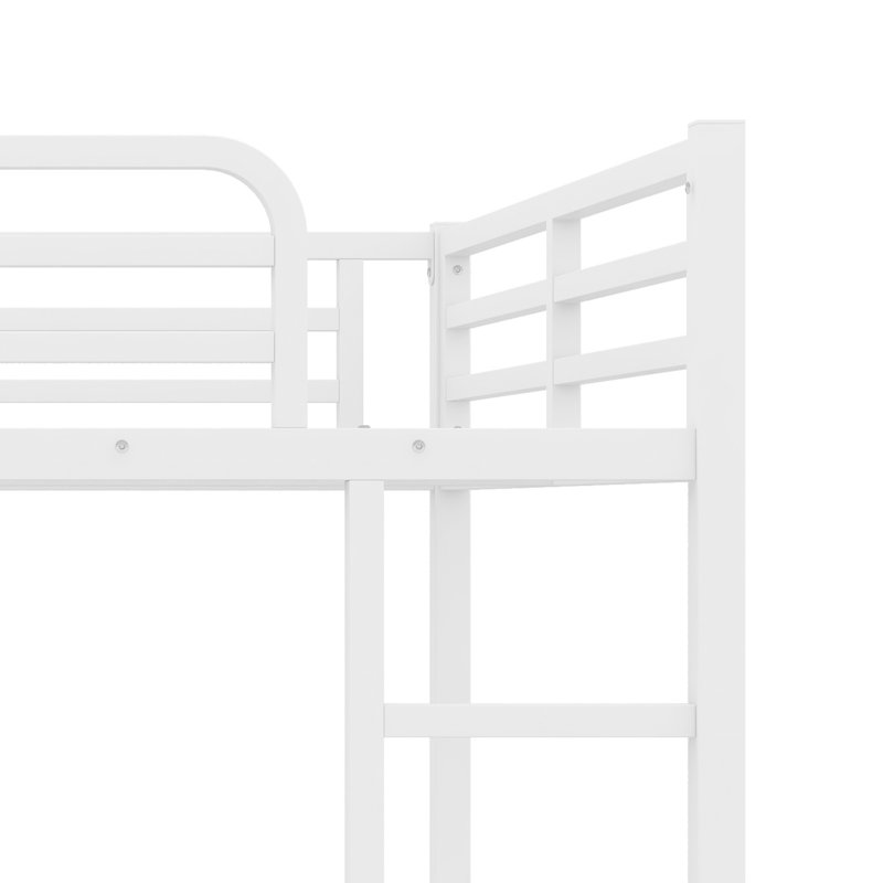 Modern Loft Bed Featuring Integrated Power Outlet, White