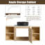 Ensemble de meuble-lavabo simple 48 po avec plateau en pierre reconstituée Eaton-2044320608-2044320610