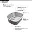 Évier de cuisine en acier inoxydable encastré à simple cuve avec crépine et grille Houzer de 24 po Houzer - STS-1400-C