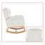 Modern Upholstered Rocking Chair with Wooden Base and Side Pocket-1484156883