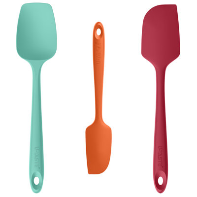 U-Taste 600ºF High Heat-Resistant Silicone Spatula Set of 3, BPA-Free Kitchen Baking Cooking Tools