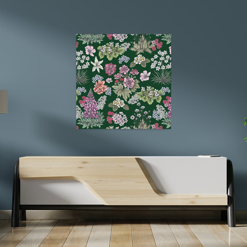 Art contemporain Art floral printanier, H 36 po x l 36 po