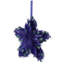 Glittery Star Shaped Christmas Ornament - 9" - Blue