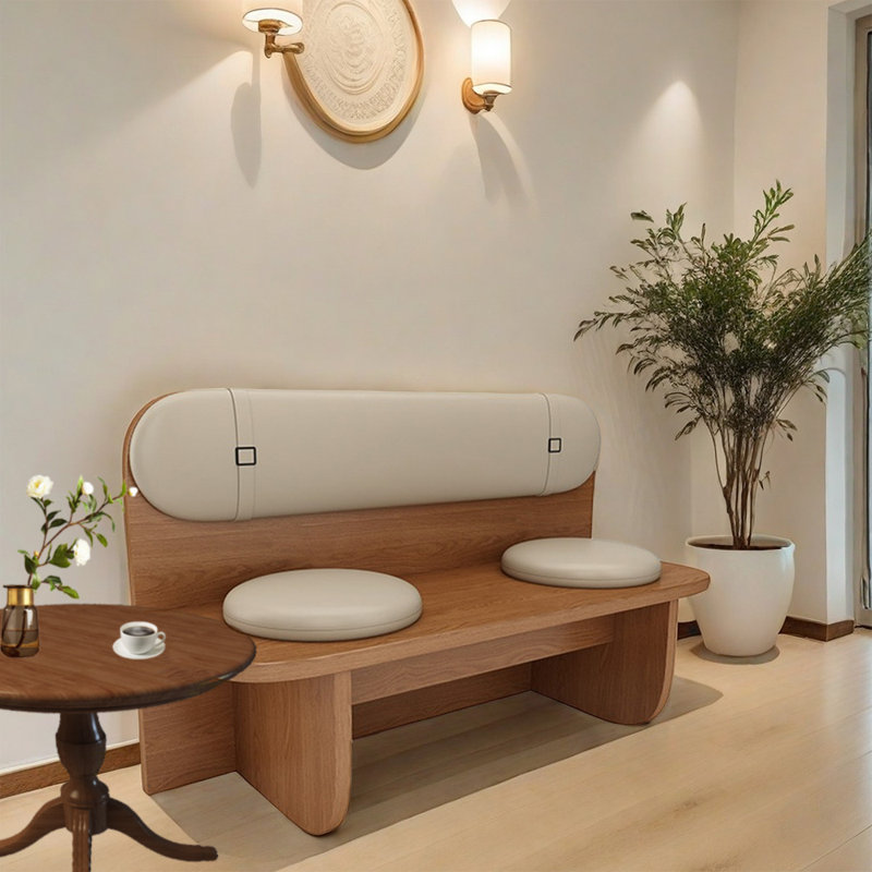 Banc de rangement restaurant Coffee Shop Bakery, Beige