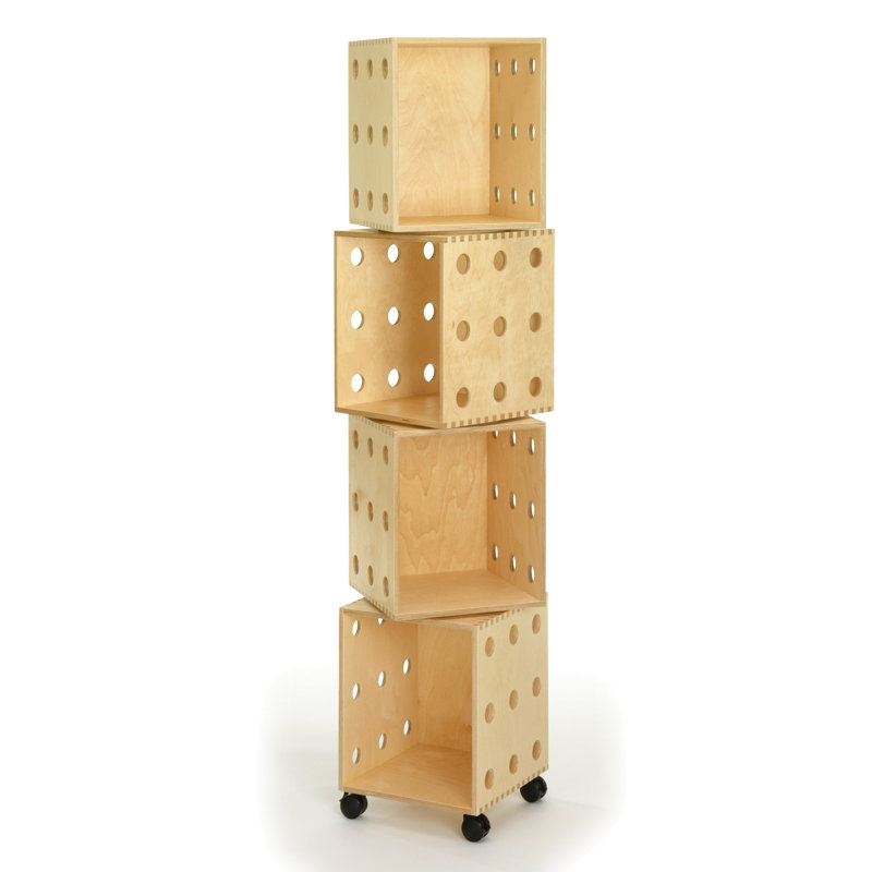 Perf Bookcase, Birch, 65" H x 13" W
