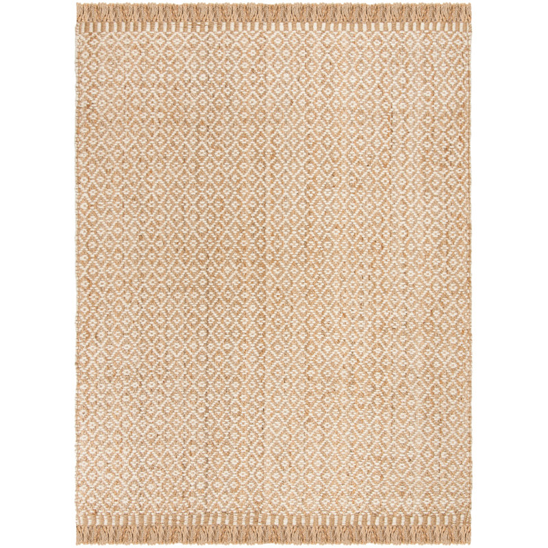 Nicholson Geometric Hand Woven Jute Rug , Rectangle 10' x 14'