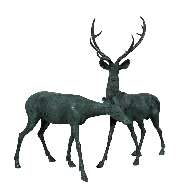 Deer Bronze Garden Statue