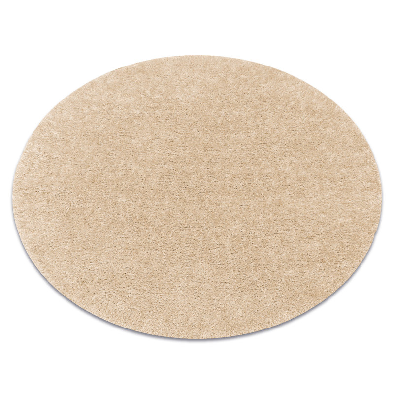 Taryn Solid Colour Area Rug, Cream, Round 150cm