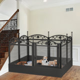 34.6'' H 8 Panel Metal Exercise Pen With Door