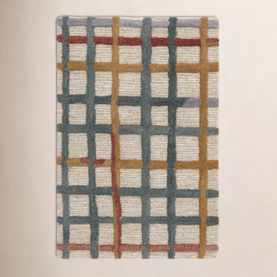 Multi Hand-Tufted Geometric Rug