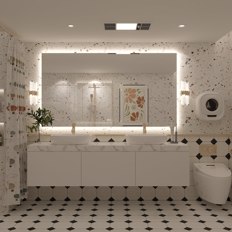 Miroir de salle de bain mural Molly, 66 po x 36 po, Rectangulaire