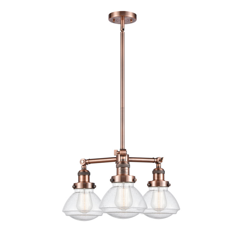 Chesterville 3 - Light Dimmable Chandelier, Seedy, Polished Chrome, LED Bulb