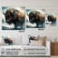Portrait de bison dans la nature II - Buffalo, verre d'art mural en acrylique-139586677