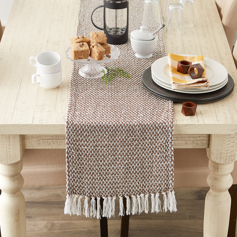 Destainy Solid Table Runner,  72'' x 15'', Dark Brown