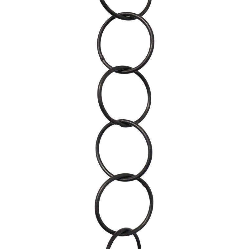 Chaîne ronde ronde en métal, Noir bronzé à l'huile