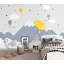 Papier peint amovible Snowy Mountain Clouds and Stars-99178676