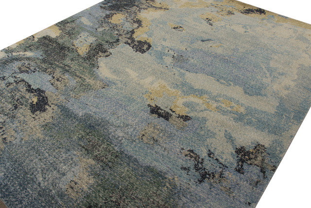 Distressed Homage Handmade Kilim Wool Abstract Area Rug, Runner 3' x 14'