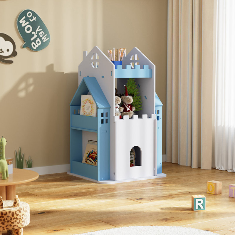 Bookcase, White/Blue