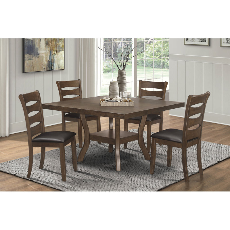 Darla Transitional Brown Extendable Rectangular Dining Table