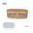 Guzal Acacia Wood Rope Weaving Patio Outdoor Oval Coffee Table